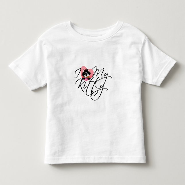 T-shirt Pour Les Tous Petits Amour du rose I mon Kitty (Devant)
