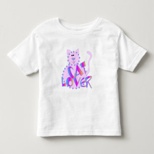 T-shirt Pour Les Tous Petits Amoureux des chats rose