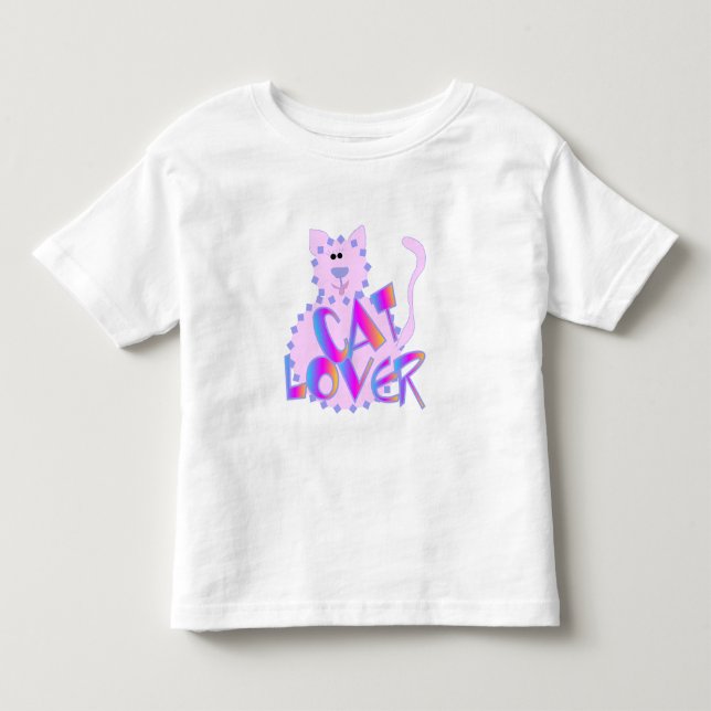 T-shirt Pour Les Tous Petits Amoureux des chats rose (Devant)