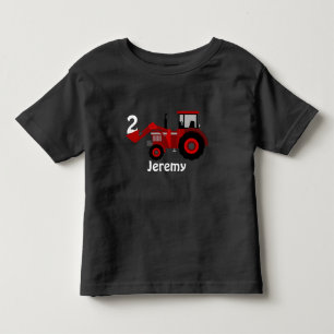 T-shirt Pour Les Tous Petits Amusement Age et nom Anniversaire Tracteur