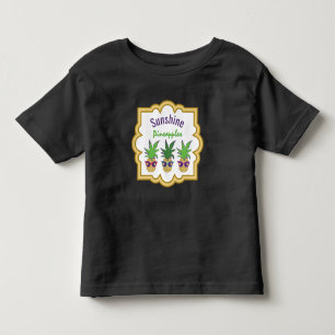T-shirt Pour Les Tous Petits Ananas de soleil utilisant de rétros lunettes de
