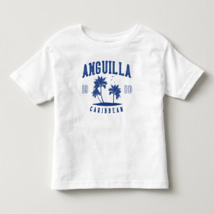 T-shirt Pour Les Tous Petits Anguilla Palmier des Caraïbes 1980