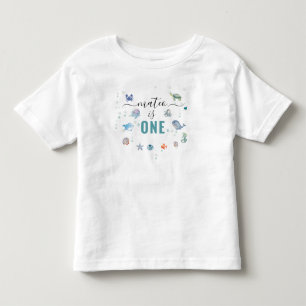 T-shirt Pour Les Tous Petits Animal Marin Personnalisé Nom 1er Anniversaire