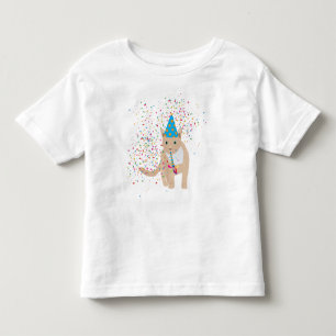 T-shirt Pour Les Tous Petits Animaux de chat amusants ayant une fête