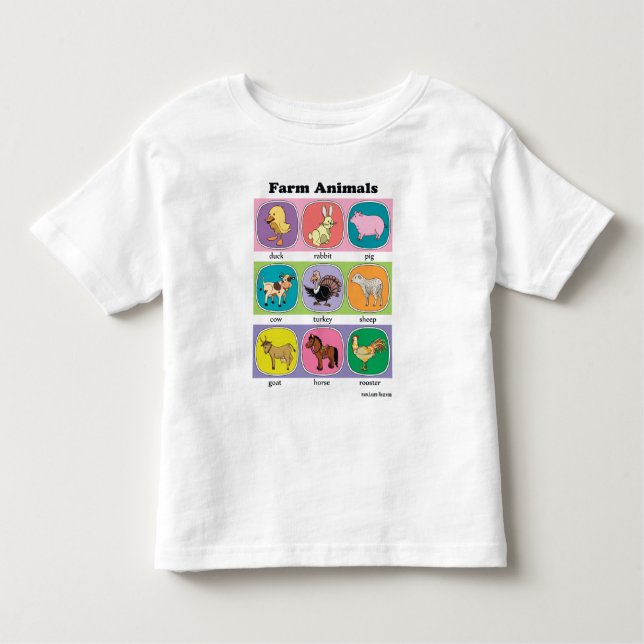 T-shirt Pour Les Tous Petits Animaux de ferme (Devant)