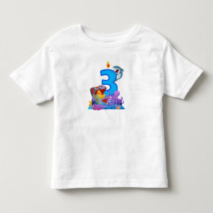 T-shirt Pour Les Tous Petits Anniversaire 3 ans Thème Océan Requin & Coffre au