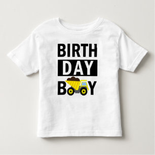 T-shirt Pour Les Tous Petits Anniversaire Boy Construction Anniversaire 1er ann