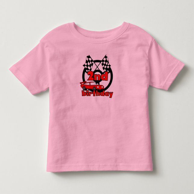 T-shirt Pour Les Tous Petits Anniversaire de courses d'automobiles 2ème (Devant)