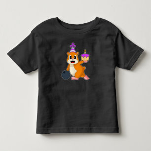 T-shirt Pour Les Tous Petits Anniversaire de hamster Bowling