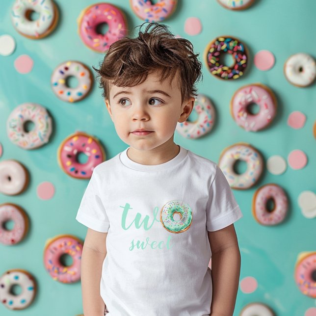 T-shirt Pour Les Tous Petits Anniversaire de la Donut verte (Créateur téléchargé)