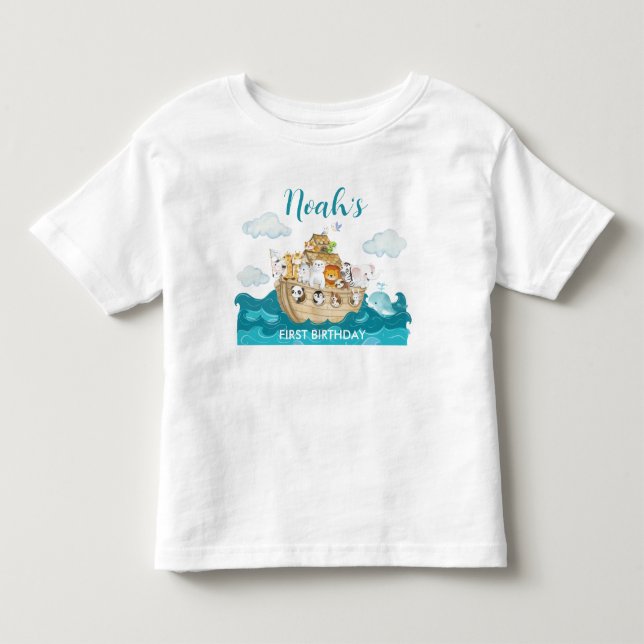 T-shirt Pour Les Tous Petits Anniversaire de Noah's Ark (Devant)