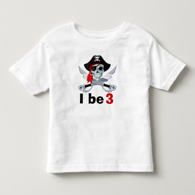 T-shirt Pour Les Tous Petits Anniversaire du Pirate (Devant)