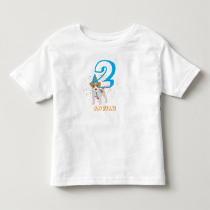 T-shirt Pour Les Tous Petits Anniversaire Enfants Âge Chien Animal Chiot