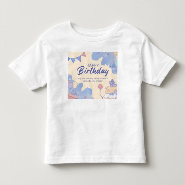 T-shirt Pour Les Tous Petits anniversaire heureux (Devant)