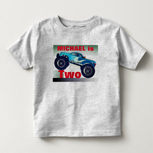 T-shirt Pour Les Tous Petits Anniversaire personnalisé du camion Monster