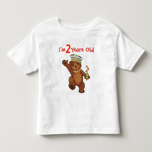 T-shirt Pour Les Tous Petits Anniversaire royal an de l'ours 2 (Devant)