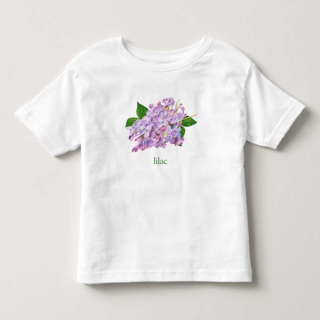 T-shirt Pour Les Tous Petits Aquarelle botanique violette lilas (Devant)