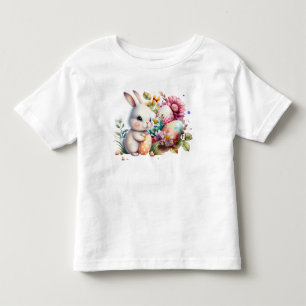 T-shirt Pour Les Tous Petits Aquarelle Lapin de Pâques