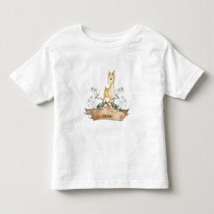 T-shirt Pour Les Tous Petits Aquarelle Woodland Baby Fawn Nom personnalisé