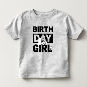 T-shirt Pour Les Tous Petits Arachides personnalisées   Snoopy Birthday Girl
