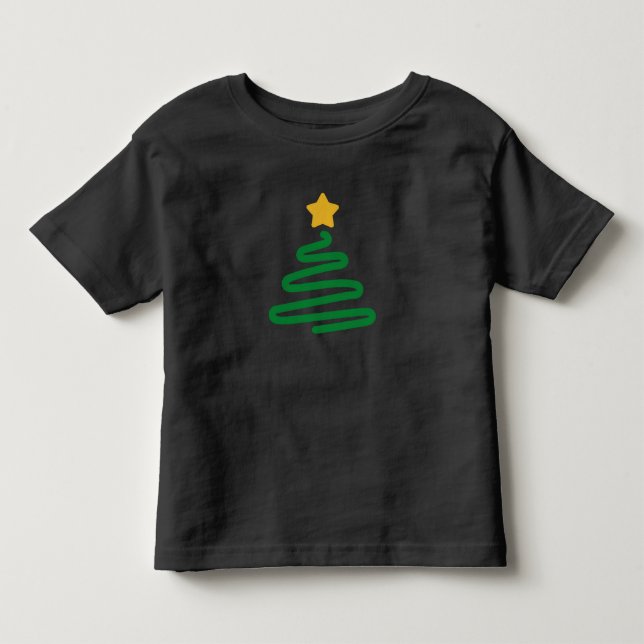 T-shirt Pour Les Tous Petits Arbre de Noël drôle (Devant)