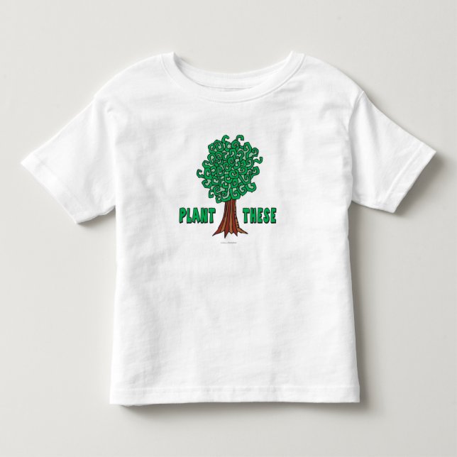 T-shirt Pour Les Tous Petits Arbres plantes (Devant)