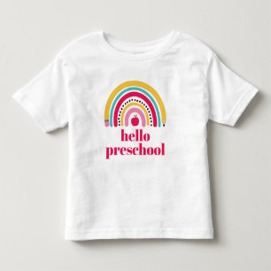 T-shirt Pour Les Tous Petits Arc-en-ciel de l'école Nom personnalisé retour à l