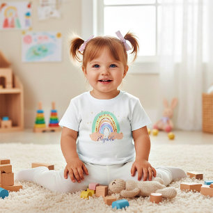 T-shirt Pour Les Tous Petits Arc-en-ciel et étoiles personnalisés