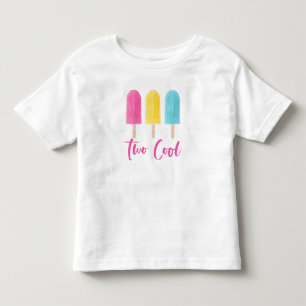 T-shirt Pour Les Tous Petits Arc-en-ciel Pop Two Cool été 2e Anniversaire