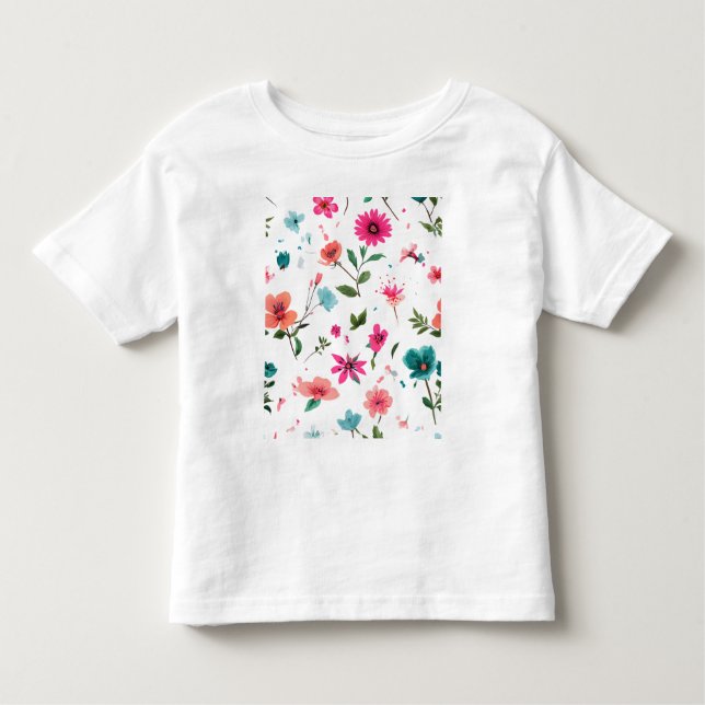 T-shirt Pour Les Tous Petits Art floral dynamique (Devant)