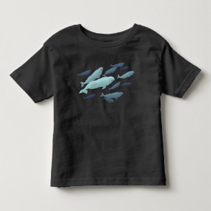 T-shirt Pour Les Tous Petits Art mignon de baleine d'enfant en bas âge de