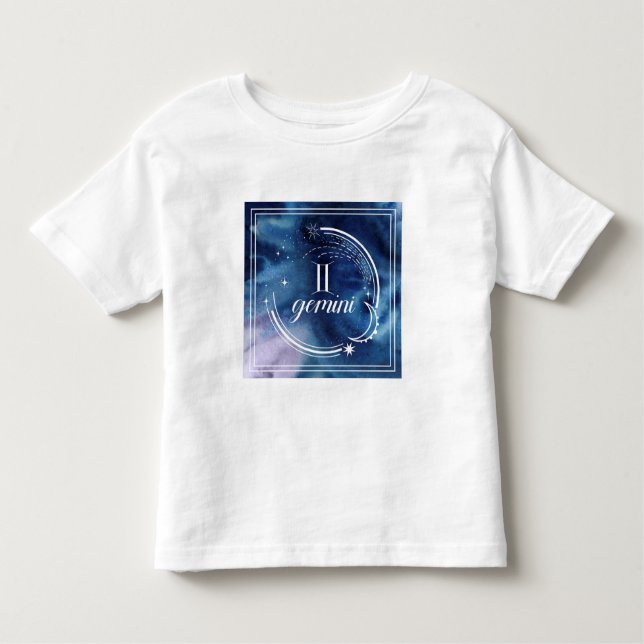 T-shirt Pour Les Tous Petits Astrologie aquarelle - Gemini (Devant)