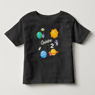T-shirt Pour Les Tous Petits Astronaut Planètes 2e anniversaire