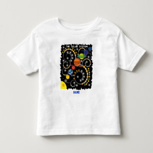 T-shirt Pour Les Tous Petits Astronomie d'espace de planètes de système solaire