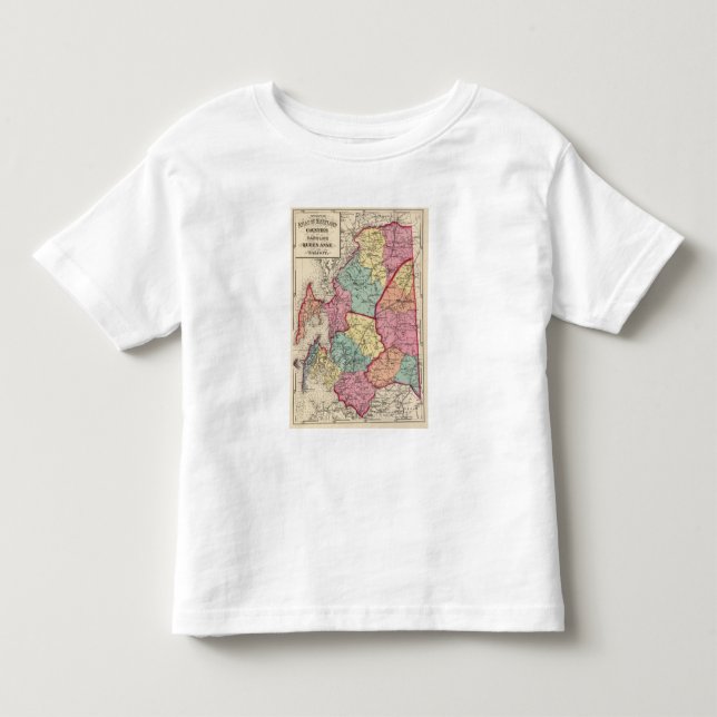 T-shirt Pour Les Tous Petits Atlas topographique des comtés du Maryland (Devant)