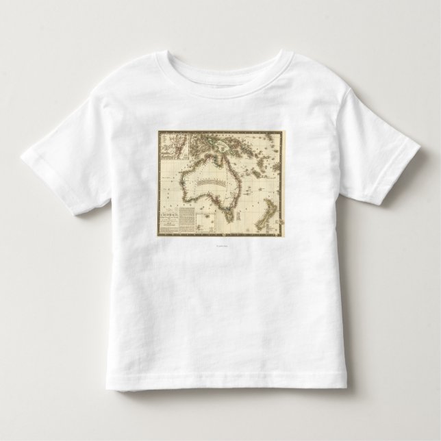 T-shirt Pour Les Tous Petits AustraliaPanoramic MapAustralia 2 (Devant)