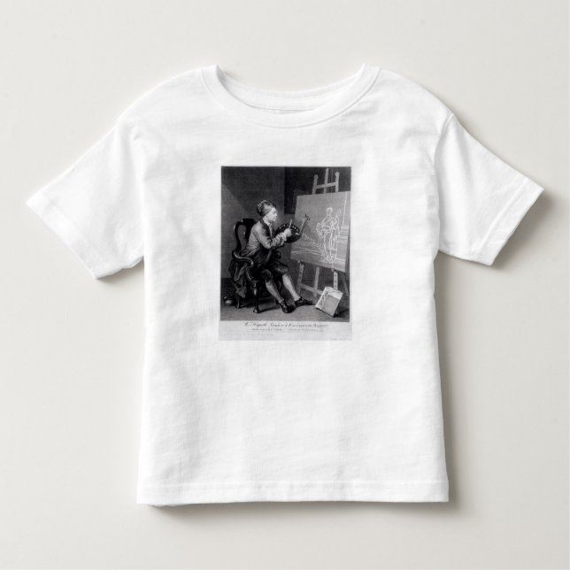 T-shirt Pour Les Tous Petits Autoportrait peignant la Muse comique (Devant)