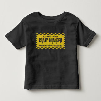 T-shirt Pour Les Tous Petits Avertissant j'ai un grand-papa fou