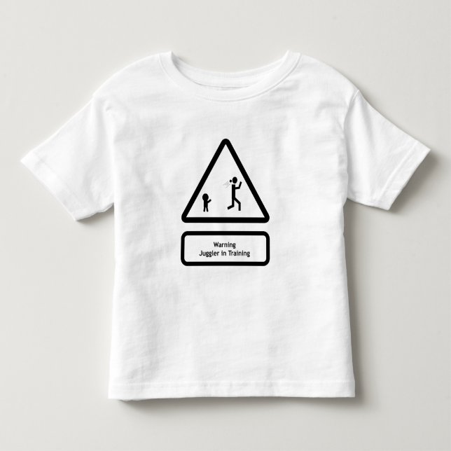 T-shirt Pour Les Tous Petits avertissement - jongleur (Devant)