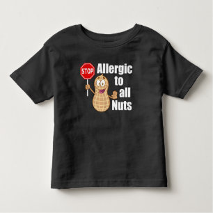 T-shirt Pour Les Tous Petits Avertissement sur l'arachide de sensibilisation au