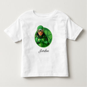 T-shirt Pour Les Tous Petits Badge vert Carapace