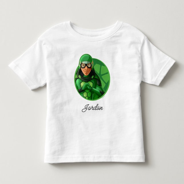 T-shirt Pour Les Tous Petits Badge vert Carapace (Devant)