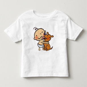 T-shirt Pour Les Tous Petits Baisers de chiot pour le bébé