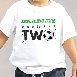 T-shirt Pour Les Tous Petits Balle de soccer étoile 2e anniversaire