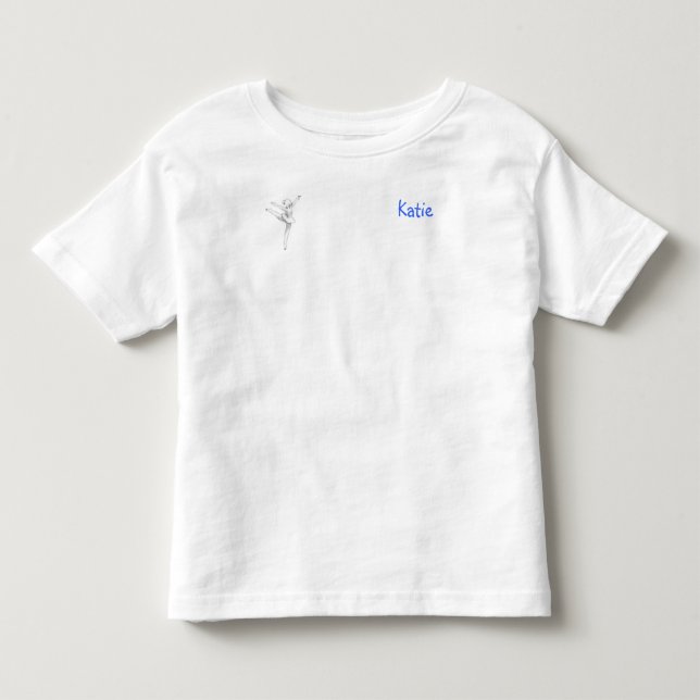 T-shirt Pour Les Tous Petits Ballerine nommée (Devant)