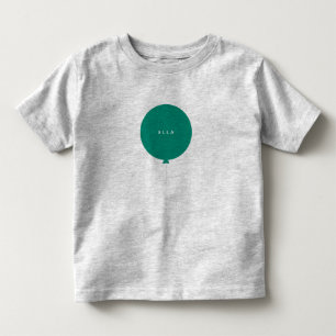 T-shirt Pour Les Tous Petits Balloon moderne   Nom Unisex Scandinave Vert