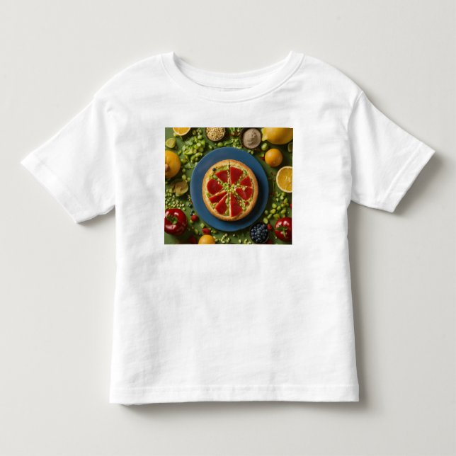 T-shirt Pour Les Tous Petits bambou avec nourriture (Devant)