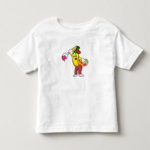 T-shirt Pour Les Tous Petits Banane en peintre avec pinceau