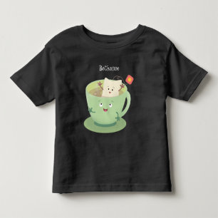 T-shirt Pour Les Tous Petits Bande dessinée de la tasse de thé mignonne humour 