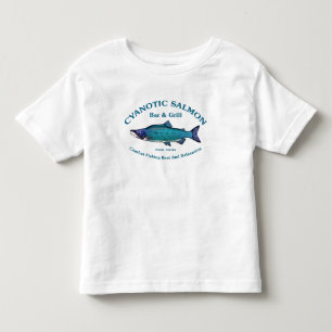 T-shirt Pour Les Tous Petits Bar et Grill Saumon Cyanotique